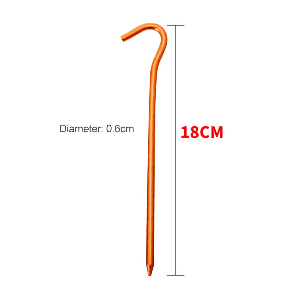 Cheap Goat Tents 10pcs Awning Canopy Tent Nails 18cm Outdoor Aluminium Alloy Nails for Camping Awning Canopy Garden Stakes with Hooks   